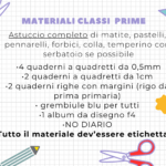 Materiale scolastico a.s.2026/2027